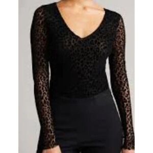 Ted Baker Darcia Mesh Black Leopard Bodysuit NWT Size 1 (S)